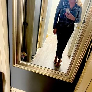 Fashion Nova black parachute Pants w/zipper